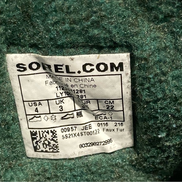 SOREL Sz 4 Caribou Leather and  Rubber Wool Lining Waterproof Boots - Picture 11 of 14